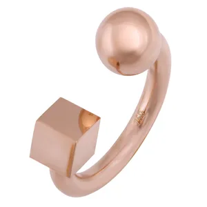 انگشتر زنانه مدل دایره و مکعب کد R3263
