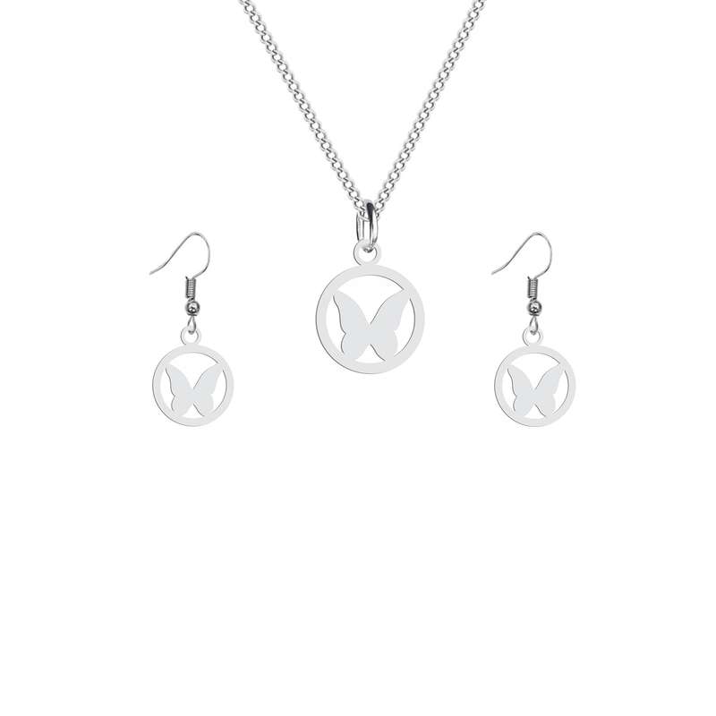 نیم ست زنانه هایکا طرح دایره و پروانه مدل s.ha1-4