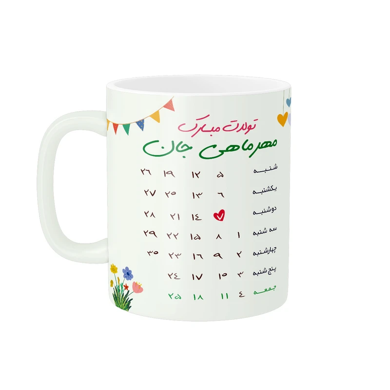 ماگ پاد آفرین مدل تولد مهر ماهی هفتم کد 01