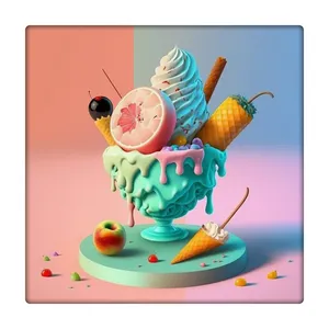 کاشی طرح خوراکی و بستنی کد 2489367