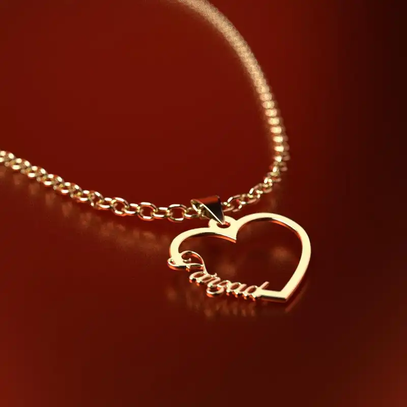 گردنبند طلا 18 عیار زنانه مدوپد مدل اسم فرزاد farzad کد GBB12587 به همراه باکس گل رز جاویدان