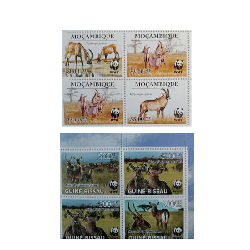 تمبر یادگاری مدل گونه های در حال انقراض 8 مجموعه 8 عددی