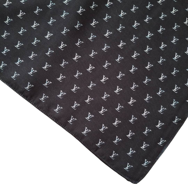 مینی اسکارف زنانه مدل نخی طرح ریز رنگ مشکی