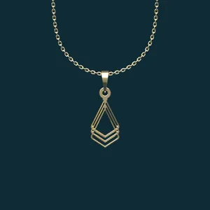 گردنبند طلا 18 عیار زنانه مدوپد مدل هندسی کد BB2-1-1108