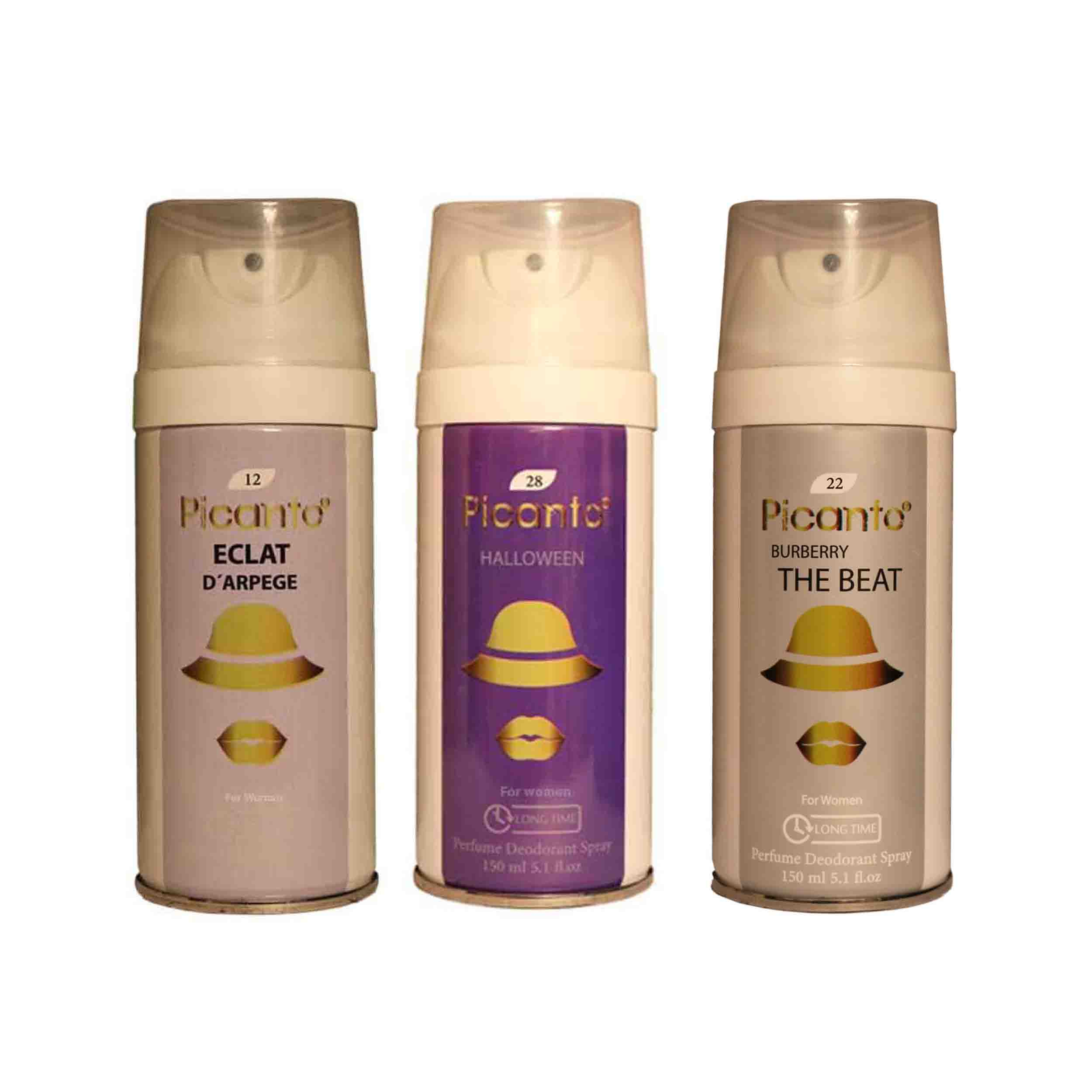 اسپری خوشبو کننده بدن زنانه پیکانتو مدل pw32 حجم 150 میلی لیتر مجموعه 3 عددی