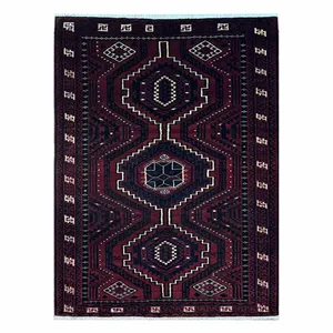 فرش دستباف 4.5 متری طرح لری زمینه قرمز لاکی