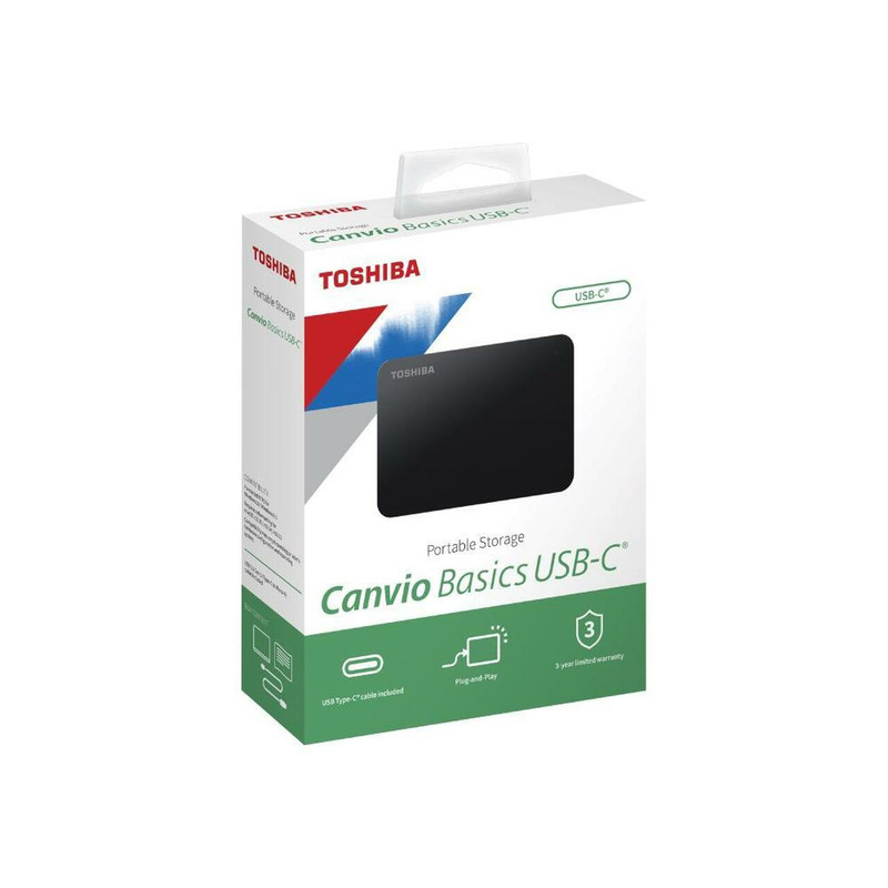 هارد دیسک اکسترنال توشیبا مدل  Canvio Basics Type-C ظرفیت 1 ترابایت