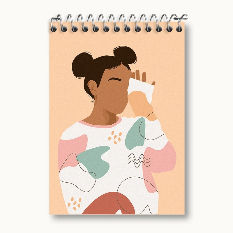 دفتر یادداشت 50 برگ خندالو مدل مینیمال دخترانه کد N1671