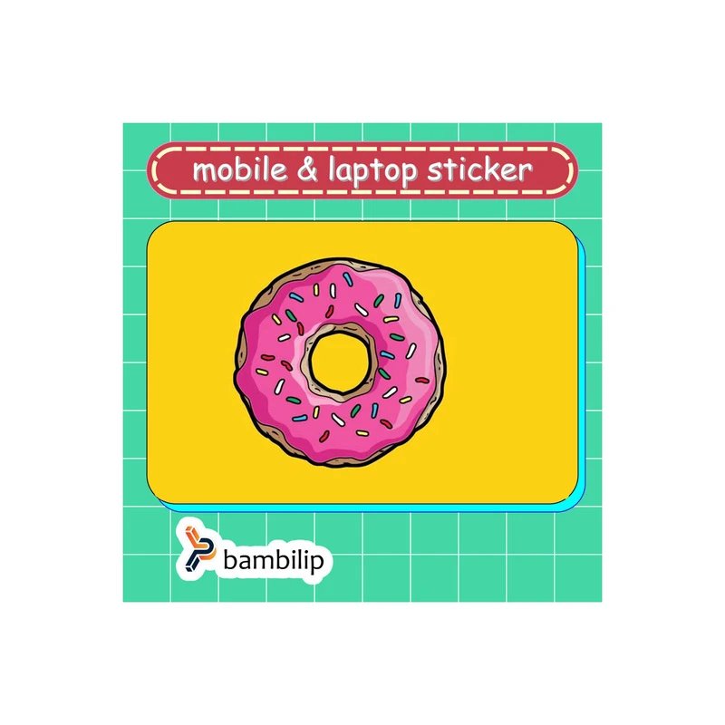 استیکر بامبیلیپ مدل کارت عابر طرح دونات کد 3890692