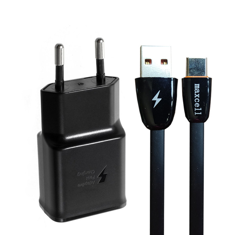 تصویر شارژر دیواری مدل A51 به همراه کابل تبدیل USB-C مکسل