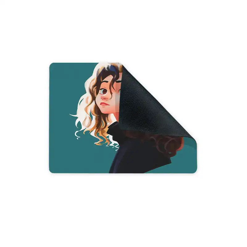 ماوس پد ترمه طراحان ایده مدل دختر موفرفری کد rai016