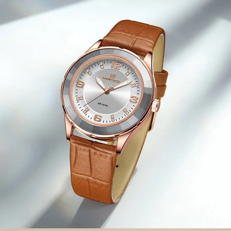 ساعت مچی عقربه ای زنانه نیوی فورس مدل NF5040RGRGW