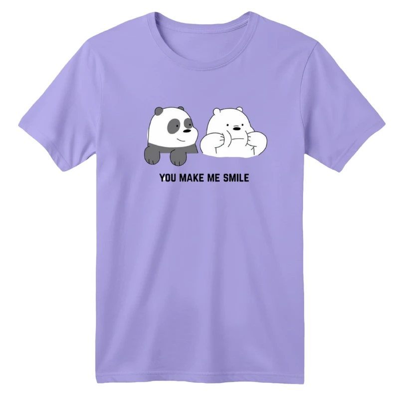 تی‌شرت آستین کوتاه لانگ یقه گرد بچگانه مدل دو خرس