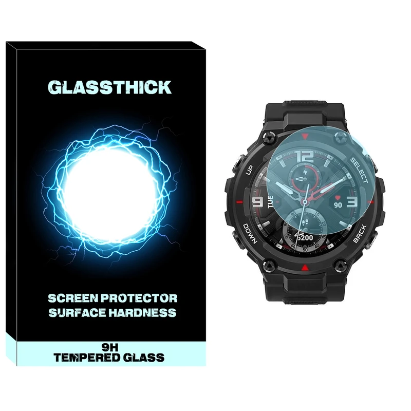 محافظ صفحه نمایش شیشه ای گلستیک مدل SH-GL مناسب برای ساعت هوشمند آمازفیت T-Rex
