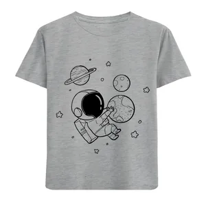 تی شرت آستین کوتاه بچگانه مدل سیاره و آدم مریخی F889