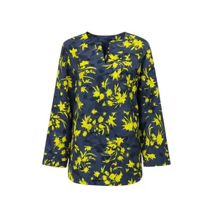 بلوز آستین بلند یقه گرد زنانه مدل 112450