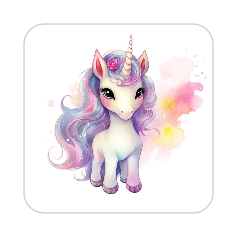 زیر لیوانی کاکتی طرح اسب تک شاخ و یونیکورن مدل mp33011