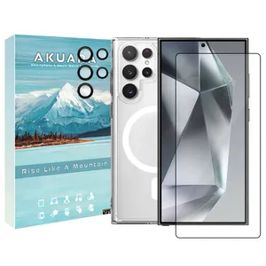 Akuara MagSafe GLS BKRNG Cover Suitable for Samsung Galaxy S24 Ultra with Screen Protector and Lens Protector