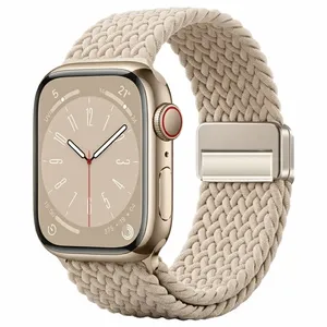 Sprig band model Braided magnet CreamC suitable for Apple watch 42/44/45/46/49mm Series Se/1/2/3/4/5/6/7/8/9/10/Ultra/Ultra2