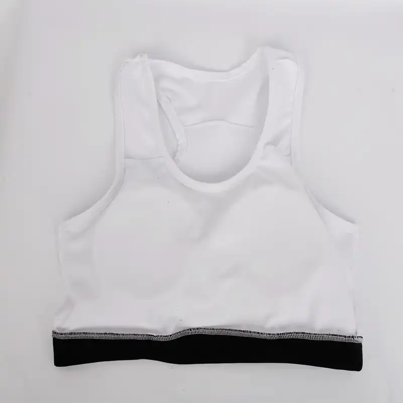 نیم تنه ورزشی زنانه مدل 268014633 اسپندکس رنگ مشکی سفید