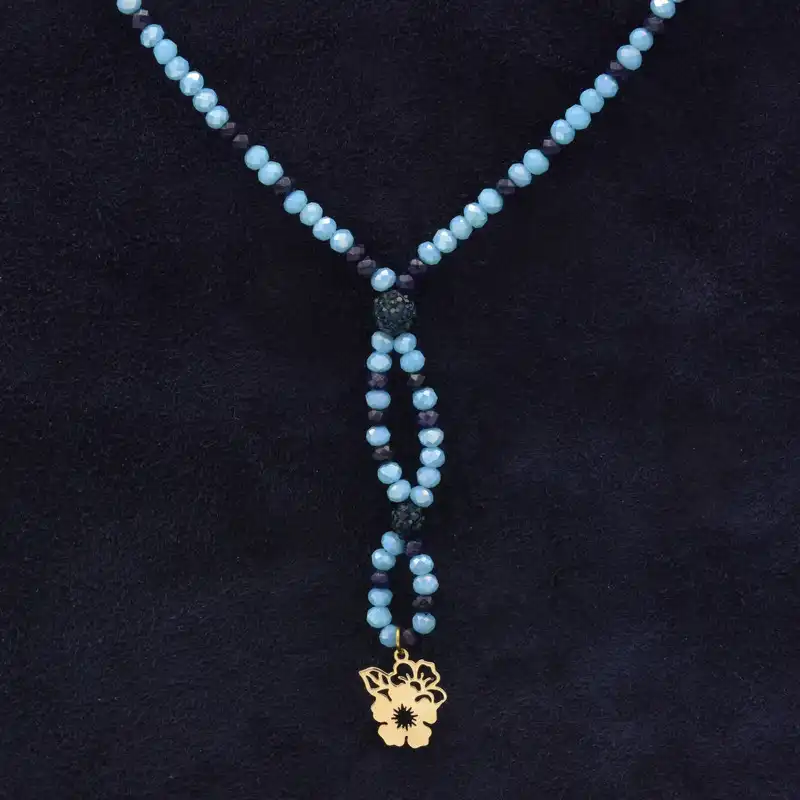 گردنبند طلا 18 عیار زنانه الن نار مدل گل کد N9633355