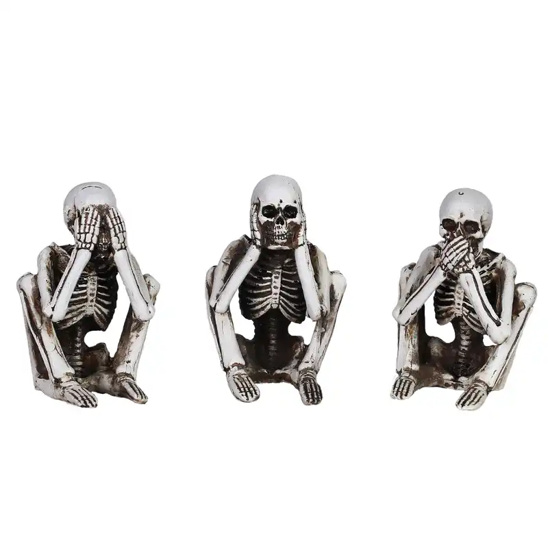 مجسمه لیلپار طرح اسکلت مدل DKA-6099 مجموعه 3 عددی