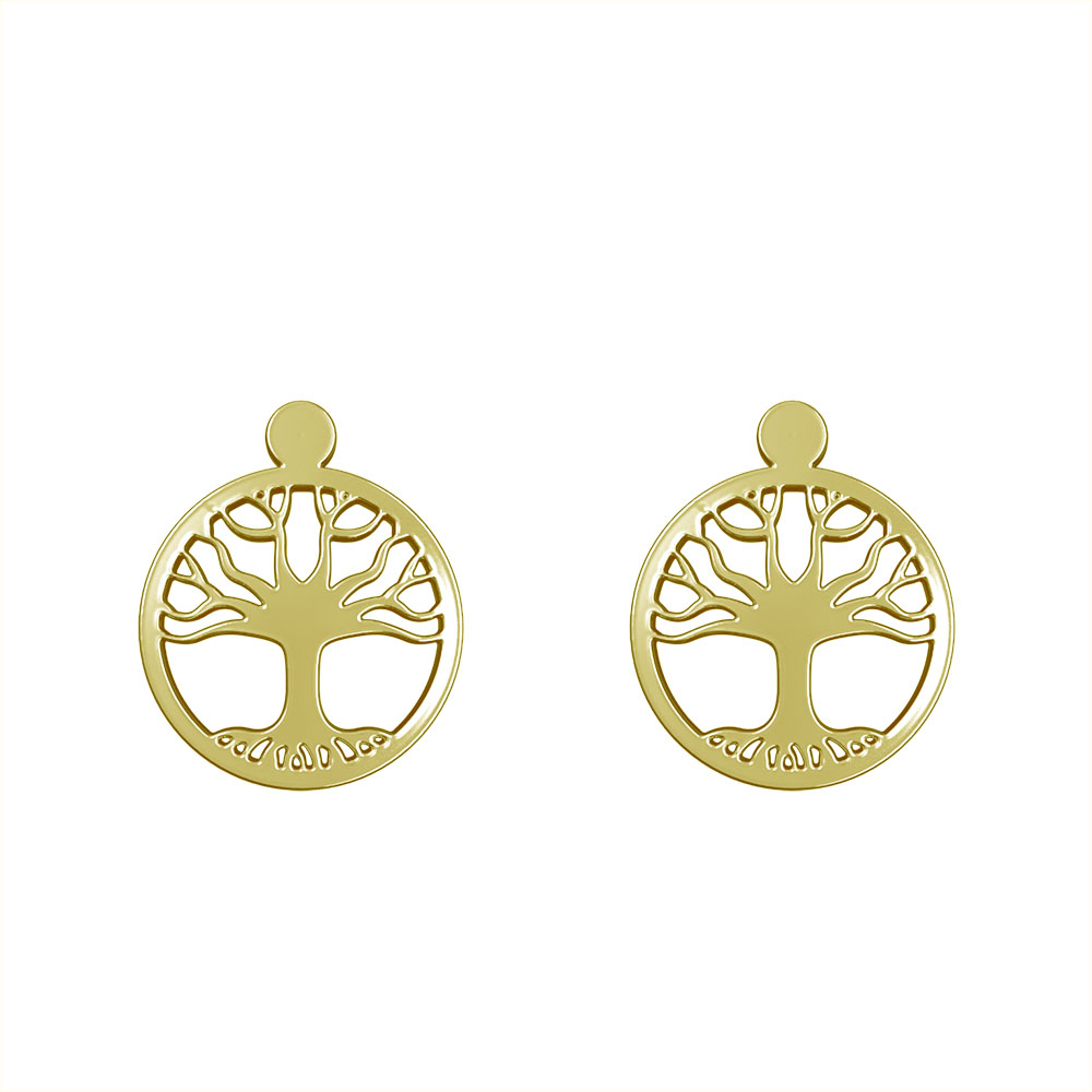 گوشواره طلا 18 عیار زنانه مدوپد مدل درخت کد GA1-11199