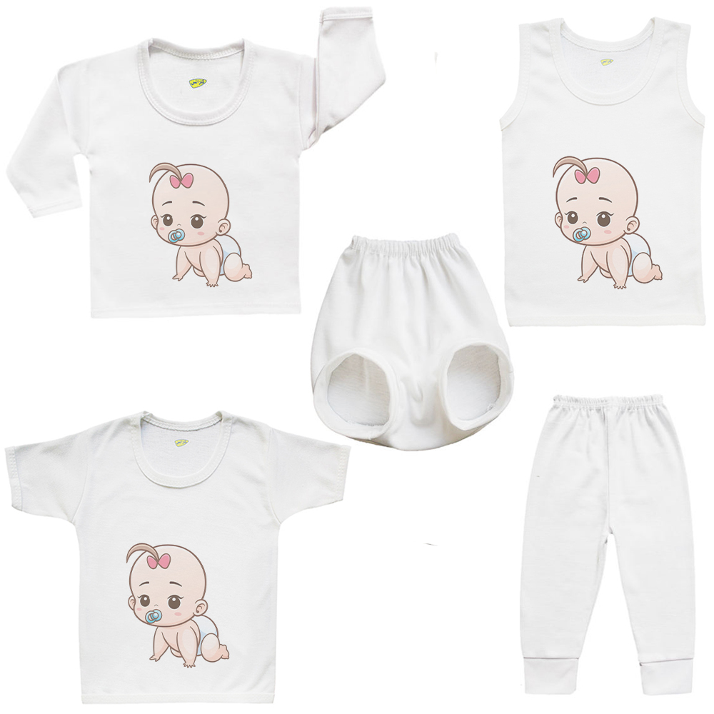 ست 5 تکه لباس نوزادی کارانس مدل SFBT-701