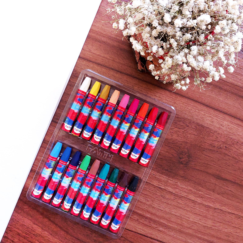 مداد شمعی 18 رنگ فاتح مدل Oil Pastel