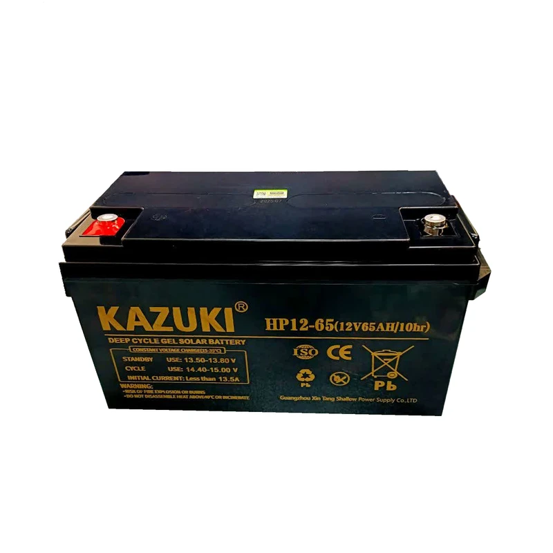 باتری UPS با ولتاژ 12 ولت و شدت جریان 65 آمپرساعت کازوکی مدل HP12-65GEL