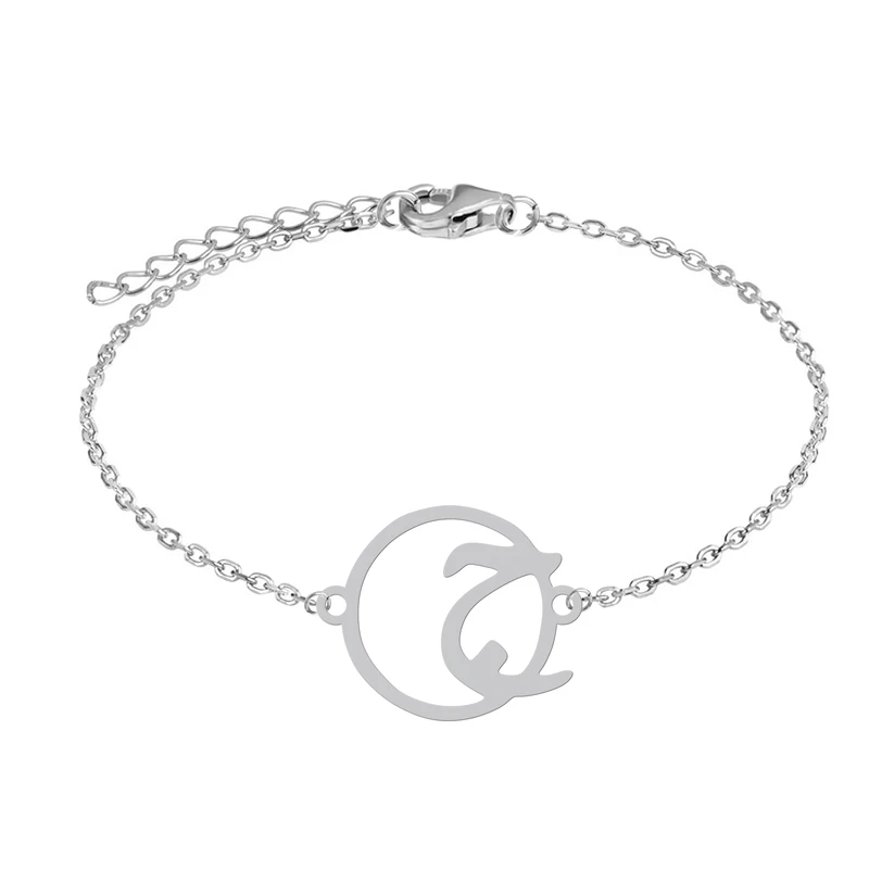 دستبند زنجیری زنانه هایکا مدل حرف ج کد z.dh114