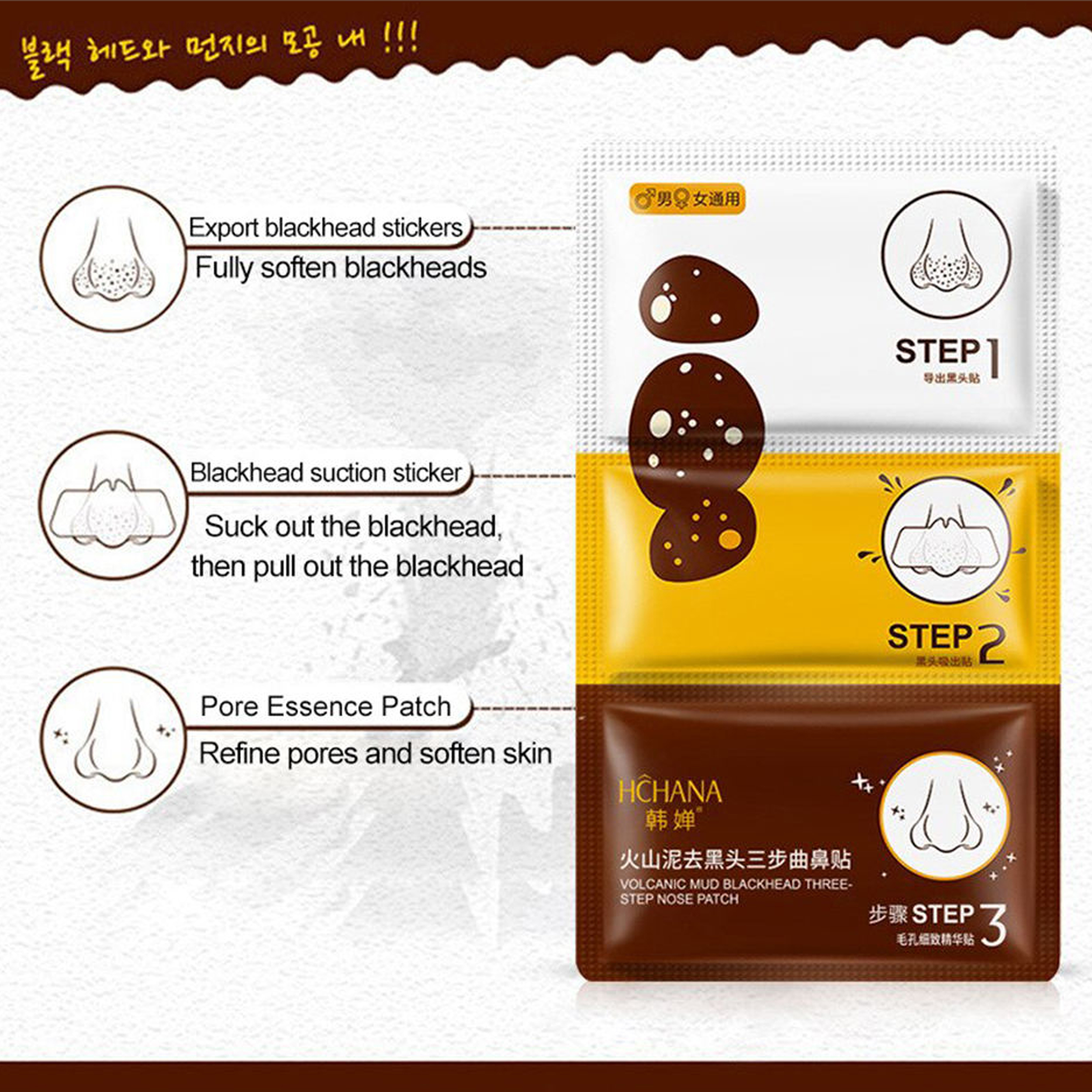 ماسک بینی هچانا مدل STEP 3 مجموعه 3 عددی