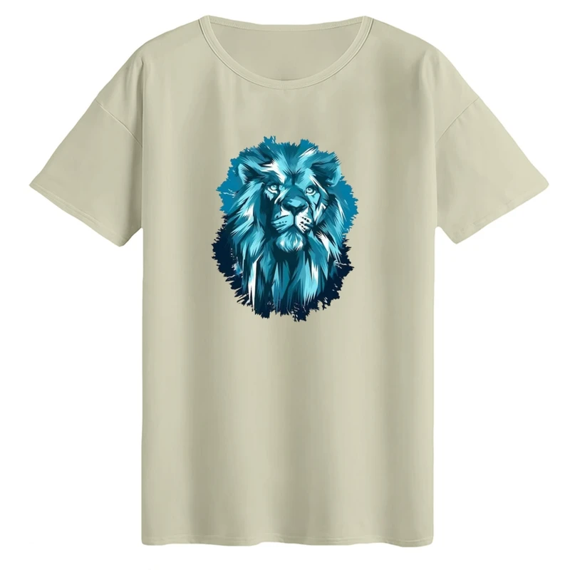 تی‌شرت لانگ آستین کوتاه زنانه مدل شیر آبی