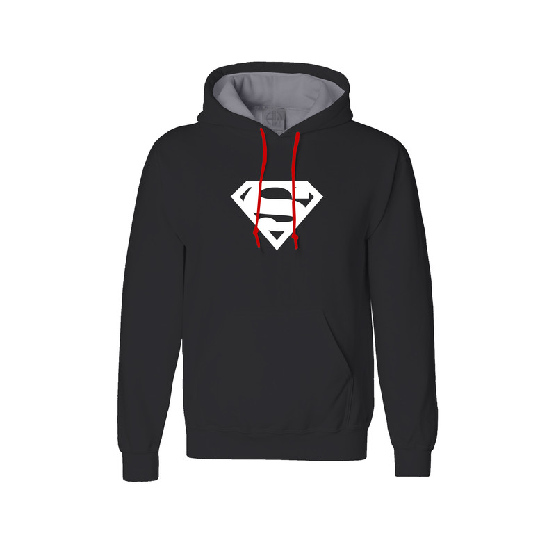 هودی مردانه مدل Superman کد K55 رنگ مشکی