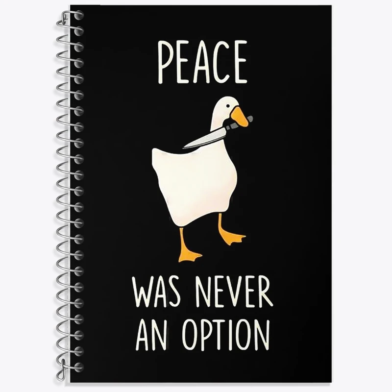 دفتر لغت 50 برگ خندالو طرح Peace Was Never An Option کد F1944