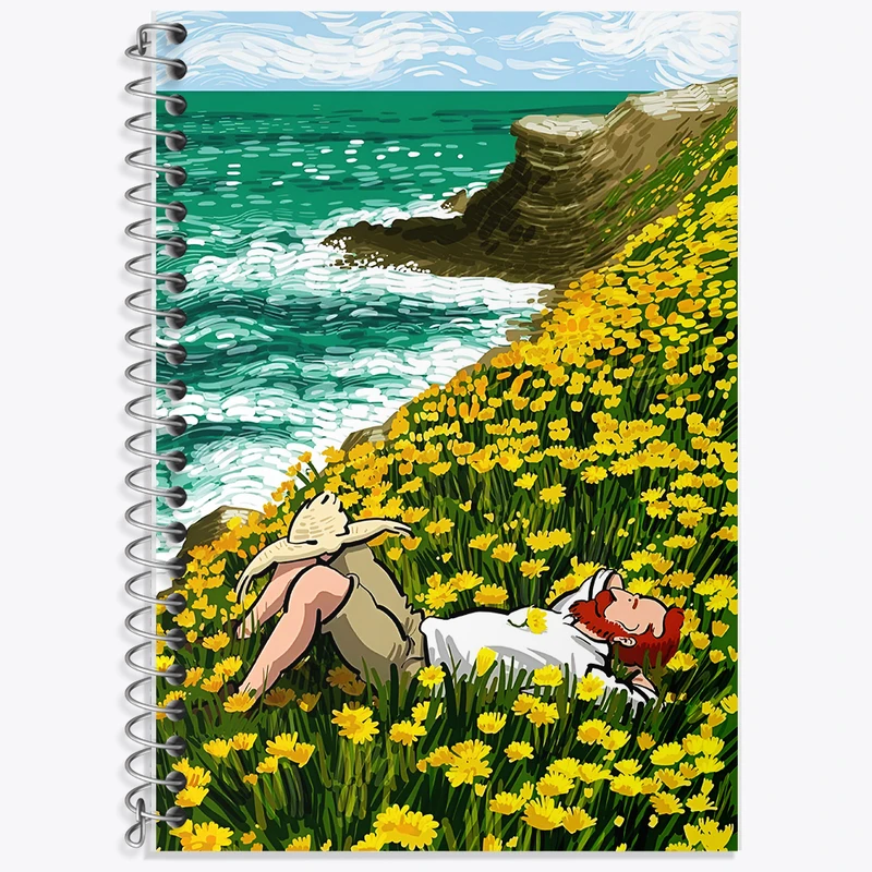 دفتر نت موسیقی 50 برگ خندالو طرح ونسان ونگوگ کد F6495