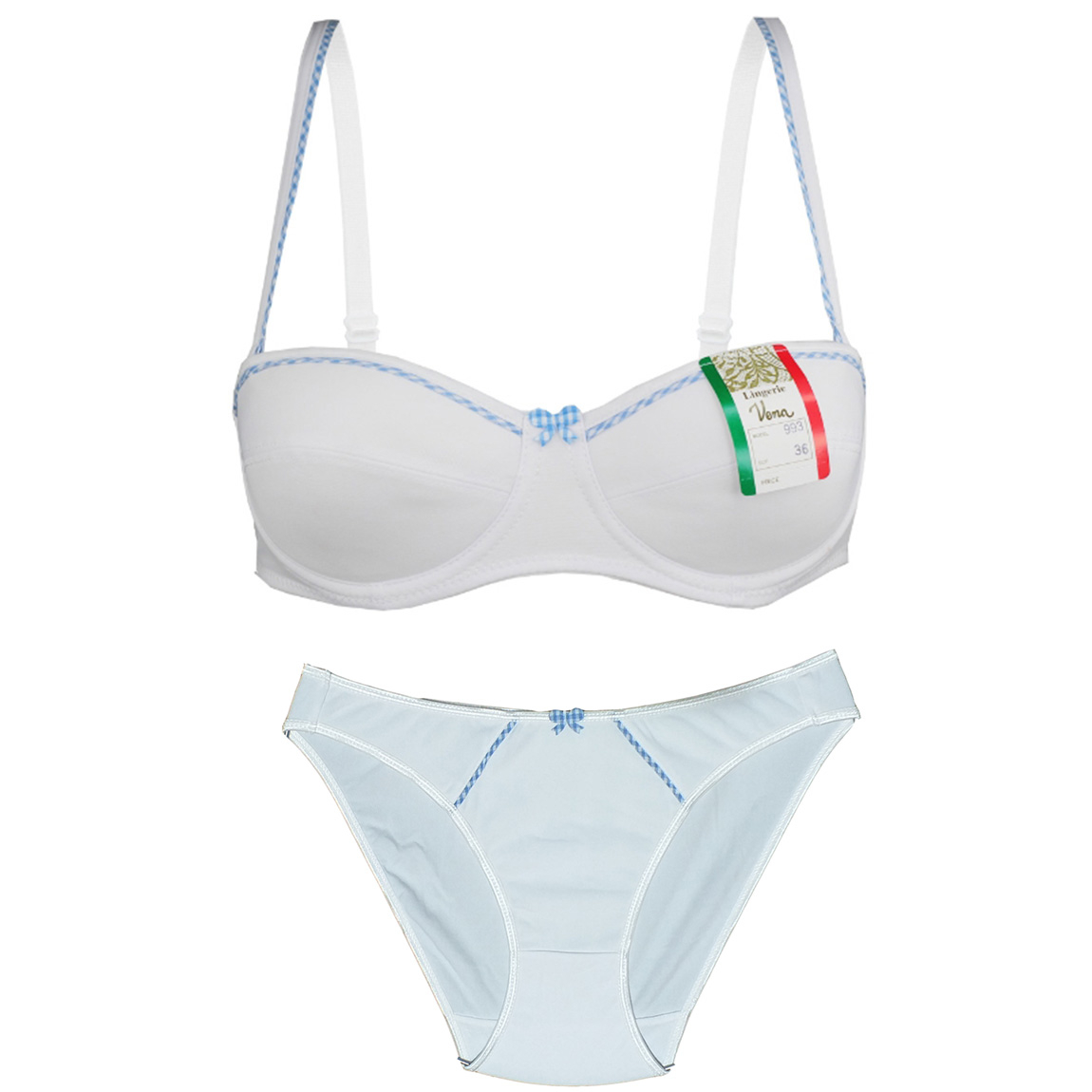 ست شورت و سوتین زنانه ونا مدل 993 رنگ سفید