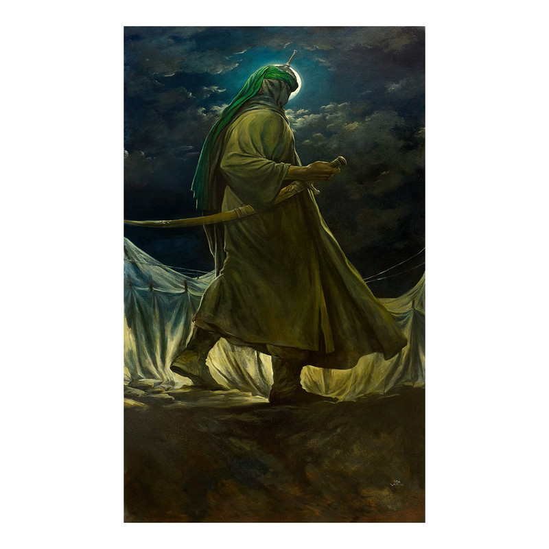 پرچم طرح نوشته مدل امام حسین کد 335D