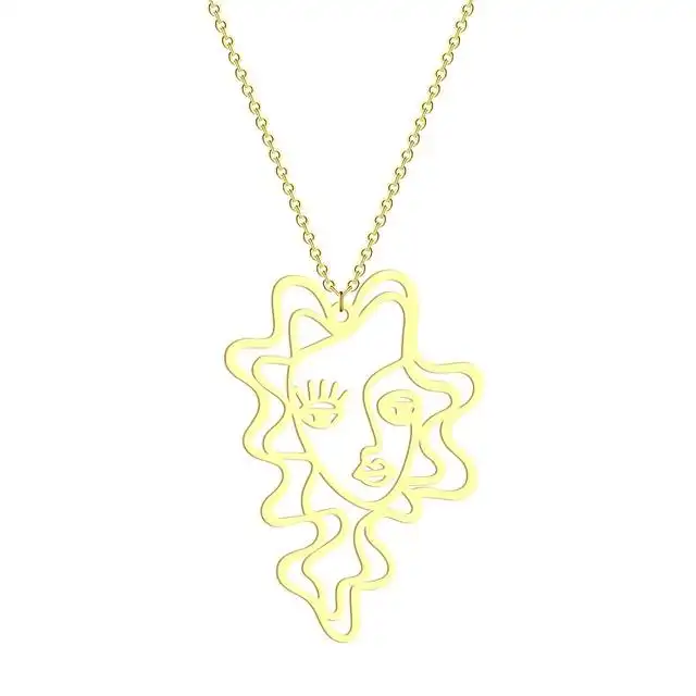 گردنبند طلا 18 عیار زنانه آرا مدل زن