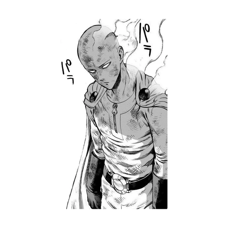 استیکر لپ تاپ و موبایل مدل انیمه طرح مرد تک مشتی سایتاما One Punch Man کد 1363