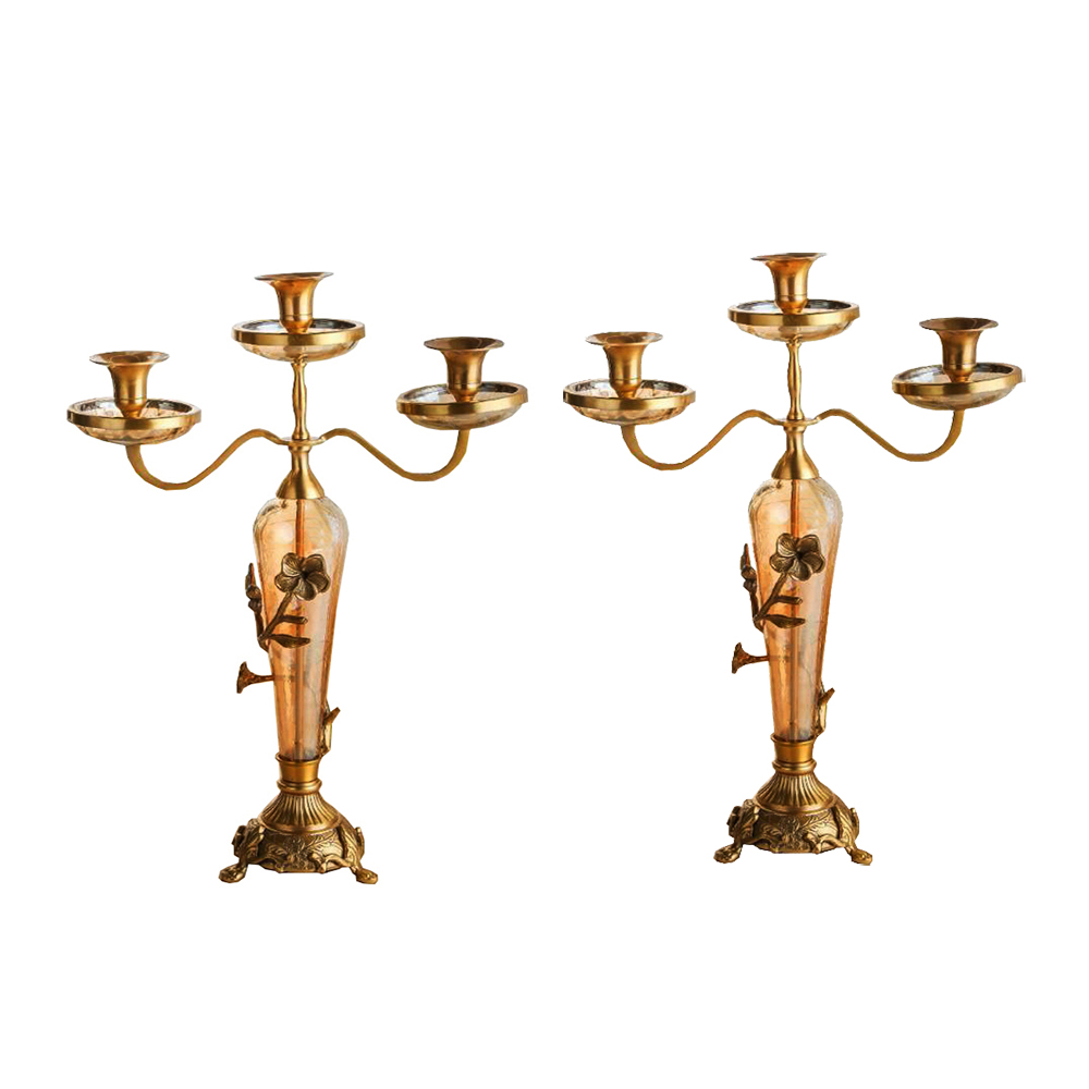 شمعدان مدل گلارادین کد 37163 بسته دو عددی