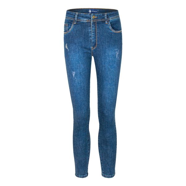 شلوار جین زنانه ناوالس مدل DENIA SKINNY CROPPED - SEA BLU