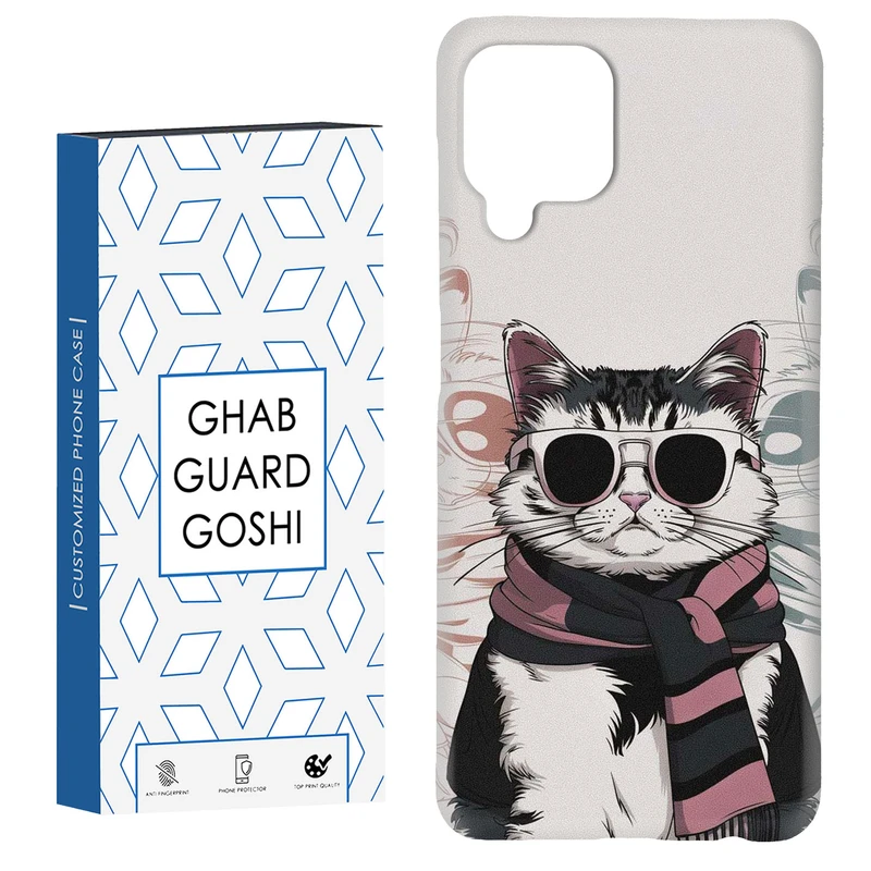 کاور قاب گارد گوشی طرح گربه عینکی کد Dimo-828 مناسب برای گوشی موبایل سامسونگ Galaxy A22 4G / Galaxy M32 4G