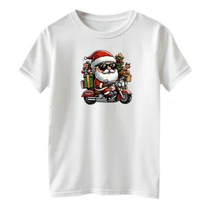 تی شرت آستین کوتاه بچگانه مدل کریسمسی کد017 رنگ سفید