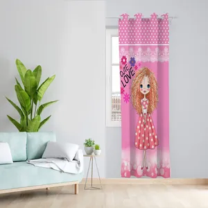  پرده مدل اتاق کودک دخترانه مخمل پانچی کد 1110 سایز 140x280 سانتی متر