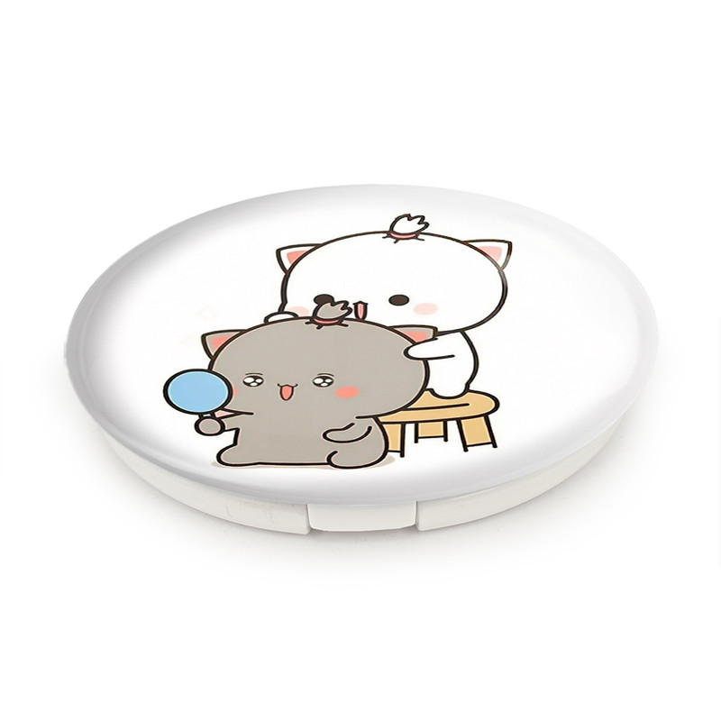 آینه جیبی خندالو طرح گربه های بامزه مدل تاشو کد 22033