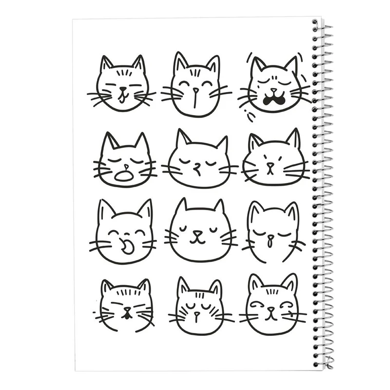 دفتر شطرنجی 50 برگ مدوپد طرح سگ و گربه کد DF17222