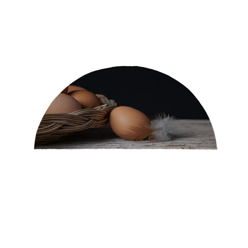 پادری مدل نیم دایره طرح تخم مرغ کد 8334 سایز 90×45 سانتی متر