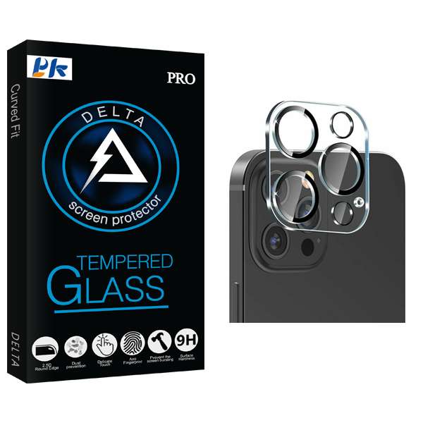محافظ لنز دوربین پی کی مدل Delta Glass FLL مناسب برای گوشی موبایل اپل iPhone 13 ProMax