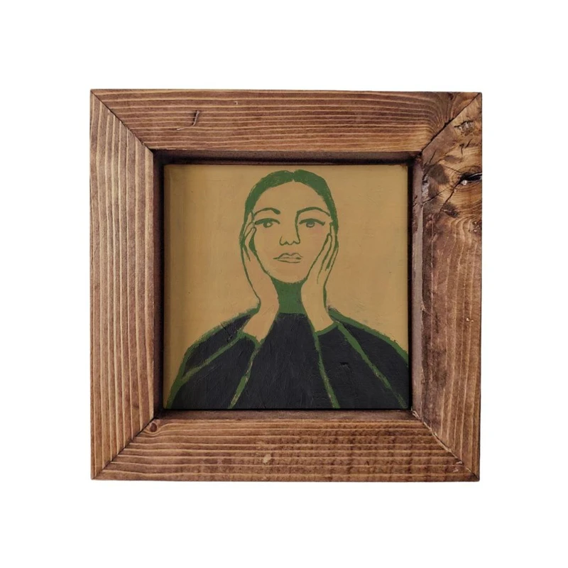 تابلو کاشی گلاک مدل آرت طرح پرتره کد FT41